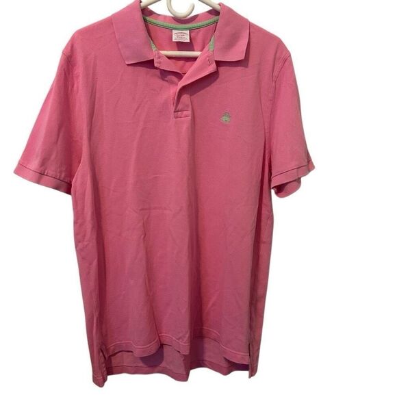 Brooks Brothers Performance Polo Original Fit Pink Short Sleeve Mens Size Large - Picture 1 of 10